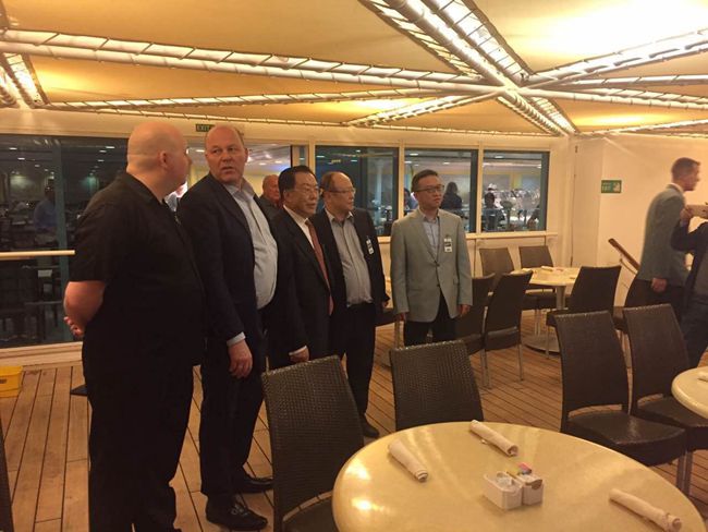 集團領(lǐng)導(dǎo)考察太平洋公主號郵輪（圖）